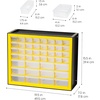 image:imageIRIS Plastic Hardware Storage Drawer 44 Drawer Parts Cabinet  Yellow  Wallmountable Stackable Building Bricks Screws Nuts amp Bolts Hardware Garage Tool StorageYellow