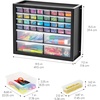 image:imageIRIS Plastic Hardware Storage Drawer 44 Drawer Parts Cabinet  Yellow  Wallmountable Stackable Building Bricks Screws Nuts amp Bolts Hardware Garage Tool StorageBlack