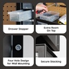 image:imageIRIS Plastic Hardware Storage Drawer 44 Drawer Parts Cabinet  Yellow  Wallmountable Stackable Building Bricks Screws Nuts amp Bolts Hardware Garage Tool StorageBlack