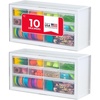 image:imageIRIS Plastic Hardware Storage Drawer 44 Drawer Parts Cabinet  Yellow  Wallmountable Stackable Building Bricks Screws Nuts amp Bolts Hardware Garage Tool StorageWhite