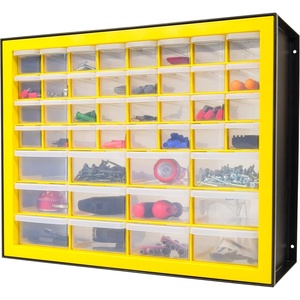 image:imageIRIS Plastic Hardware Storage Drawer 44 Drawer Parts Cabinet  Yellow  Wallmountable Stackable Building Bricks Screws Nuts amp Bolts Hardware Garage Tool StorageYellow