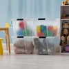 image:imageIRIS USA 72 QT Plastic Storage Box with Lid and Latches  8 Pack  BPAFree SeeThrough Organizing Solution Durable Nestable Stackable Containers Secure Pull Handle  ClearClear