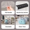 image:imageIRIS USA 72 QT Plastic Storage Box with Lid and Latches  8 Pack  BPAFree SeeThrough Organizing Solution Durable Nestable Stackable Containers Secure Pull Handle  ClearClear