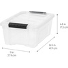 image:imageIRIS USA 72 QT Plastic Storage Box with Lid and Latches  8 Pack  BPAFree SeeThrough Organizing Solution Durable Nestable Stackable Containers Secure Pull Handle  ClearClear