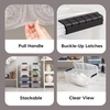 image:imageIRIS USA 72 QT Plastic Storage Box with Lid and Latches  8 Pack  BPAFree SeeThrough Organizing Solution Durable Nestable Stackable Containers Secure Pull Handle  ClearClear