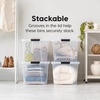 image:imageIRIS USA 72 QT Plastic Storage Box with Lid and Latches  8 Pack  BPAFree SeeThrough Organizing Solution Durable Nestable Stackable Containers Secure Pull Handle  ClearClear