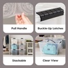 image:imageIRIS USA 72 QT Plastic Storage Box with Lid and Latches  8 Pack  BPAFree SeeThrough Organizing Solution Durable Nestable Stackable Containers Secure Pull Handle  ClearClear