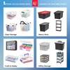 image:imageIRIS USA 72 QT Plastic Storage Box with Lid and Latches  8 Pack  BPAFree SeeThrough Organizing Solution Durable Nestable Stackable Containers Secure Pull Handle  ClearClear