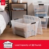 image:imageIRIS USA 72 QT Plastic Storage Box with Lid and Latches  8 Pack  BPAFree SeeThrough Organizing Solution Durable Nestable Stackable Containers Secure Pull Handle  ClearClear