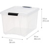 image:imageIRIS USA 72 QT Plastic Storage Box with Lid and Latches  8 Pack  BPAFree SeeThrough Organizing Solution Durable Nestable Stackable Containers Secure Pull Handle  ClearClear