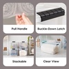 image:imageIRIS USA 72 QT Plastic Storage Box with Lid and Latches  8 Pack  BPAFree SeeThrough Organizing Solution Durable Nestable Stackable Containers Secure Pull Handle  ClearClear