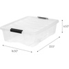 image:imageIRIS USA 72 QT Plastic Storage Box with Lid and Latches  8 Pack  BPAFree SeeThrough Organizing Solution Durable Nestable Stackable Containers Secure Pull Handle  ClearClear