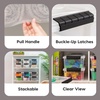 image:imageIRIS USA 72 QT Plastic Storage Box with Lid and Latches  8 Pack  BPAFree SeeThrough Organizing Solution Durable Nestable Stackable Containers Secure Pull Handle  ClearClear
