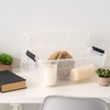 image:imageIRIS USA 72 QT Plastic Storage Box with Lid and Latches  8 Pack  BPAFree SeeThrough Organizing Solution Durable Nestable Stackable Containers Secure Pull Handle  ClearClear