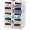 image:imageIRIS USA 72 QT Plastic Storage Box with Lid and Latches  8 Pack  BPAFree SeeThrough Organizing Solution Durable Nestable Stackable Containers Secure Pull Handle  ClearClear