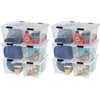 image:imageIRIS USA 72 QT Plastic Storage Box with Lid and Latches  8 Pack  BPAFree SeeThrough Organizing Solution Durable Nestable Stackable Containers Secure Pull Handle  ClearClear