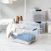 image:imageIRIS USA 72 QT Plastic Storage Box with Lid and Latches  8 Pack  BPAFree SeeThrough Organizing Solution Durable Nestable Stackable Containers Secure Pull Handle  ClearClear