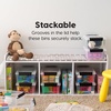 image:imageIRIS USA 72 QT Plastic Storage Box with Lid and Latches  8 Pack  BPAFree SeeThrough Organizing Solution Durable Nestable Stackable Containers Secure Pull Handle  ClearClear