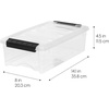 image:imageIRIS USA 72 QT Plastic Storage Box with Lid and Latches  8 Pack  BPAFree SeeThrough Organizing Solution Durable Nestable Stackable Containers Secure Pull Handle  ClearClear