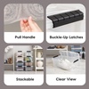 image:imageIRIS USA 72 QT Plastic Storage Box with Lid and Latches  8 Pack  BPAFree SeeThrough Organizing Solution Durable Nestable Stackable Containers Secure Pull Handle  ClearClear