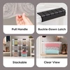 image:imageIRIS USA 72 QT Plastic Storage Box with Lid and Latches  8 Pack  BPAFree SeeThrough Organizing Solution Durable Nestable Stackable Containers Secure Pull Handle  ClearClear