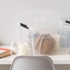 image:imageIRIS USA 72 QT Plastic Storage Box with Lid and Latches  8 Pack  BPAFree SeeThrough Organizing Solution Durable Nestable Stackable Containers Secure Pull Handle  ClearClear