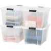 image:imageIRIS USA 72 QT Plastic Storage Box with Lid and Latches  8 Pack  BPAFree SeeThrough Organizing Solution Durable Nestable Stackable Containers Secure Pull Handle  ClearClear