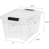 image:imageIRIS USA 72 QT Plastic Storage Box with Lid and Latches  8 Pack  BPAFree SeeThrough Organizing Solution Durable Nestable Stackable Containers Secure Pull Handle  ClearClear