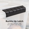 image:imageIRIS USA 72 QT Plastic Storage Box with Lid and Latches  8 Pack  BPAFree SeeThrough Organizing Solution Durable Nestable Stackable Containers Secure Pull Handle  ClearClear