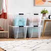 image:imageIRIS USA 72 QT Plastic Storage Box with Lid and Latches  8 Pack  BPAFree SeeThrough Organizing Solution Durable Nestable Stackable Containers Secure Pull Handle  ClearClear
