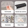 image:imageIRIS USA 72 QT Plastic Storage Box with Lid and Latches  8 Pack  BPAFree SeeThrough Organizing Solution Durable Nestable Stackable Containers Secure Pull Handle  ClearClear