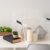 image:imageIRIS USA 72 QT Plastic Storage Box with Lid and Latches  8 Pack  BPAFree SeeThrough Organizing Solution Durable Nestable Stackable Containers Secure Pull Handle  ClearClear