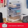 image:imageIRIS USA 72 QT Plastic Storage Box with Lid and Latches  8 Pack  BPAFree SeeThrough Organizing Solution Durable Nestable Stackable Containers Secure Pull Handle  ClearClear