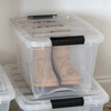 image:imageIRIS USA 72 QT Plastic Storage Box with Lid and Latches  8 Pack  BPAFree SeeThrough Organizing Solution Durable Nestable Stackable Containers Secure Pull Handle  ClearClear