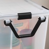 image:imageIRIS USA WeatherPro 74 Qt Storage Bins with Lids 4 Pack BPAFree Plastic Gasket Box with Tight Latch and Seal Stackable Nestable Tote Tub  ClearBlack103 Qt