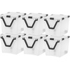 image:imageIRIS USA WeatherPro 74 Qt Storage Bins with Lids 4 Pack BPAFree Plastic Gasket Box with Tight Latch and Seal Stackable Nestable Tote Tub  ClearBlack106 Qt