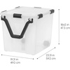 image:imageIRIS USA WeatherPro 74 Qt Storage Bins with Lids 4 Pack BPAFree Plastic Gasket Box with Tight Latch and Seal Stackable Nestable Tote Tub  ClearBlack106 Qt