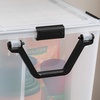 image:imageIRIS USA WeatherPro 74 Qt Storage Bins with Lids 4 Pack BPAFree Plastic Gasket Box with Tight Latch and Seal Stackable Nestable Tote Tub  ClearBlack103 Qt
