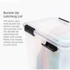 image:imageIRIS USA WeatherPro 74 Qt Storage Bins with Lids 4 Pack BPAFree Plastic Gasket Box with Tight Latch and Seal Stackable Nestable Tote Tub  ClearBlack103 Qt