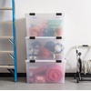 image:imageIRIS USA WeatherPro 74 Qt Storage Bins with Lids 4 Pack BPAFree Plastic Gasket Box with Tight Latch and Seal Stackable Nestable Tote Tub  ClearBlack156 Qt