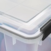 image:imageIRIS USA WeatherPro 74 Qt Storage Bins with Lids 4 Pack BPAFree Plastic Gasket Box with Tight Latch and Seal Stackable Nestable Tote Tub  ClearBlack156 Qt