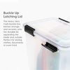 image:imageIRIS USA WeatherPro 74 Qt Storage Bins with Lids 4 Pack BPAFree Plastic Gasket Box with Tight Latch and Seal Stackable Nestable Tote Tub  ClearBlack74 Qt