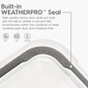 image:imageIRIS USA WeatherPro 74 Qt Storage Bins with Lids 4 Pack BPAFree Plastic Gasket Box with Tight Latch and Seal Stackable Nestable Tote Tub  ClearBlack74 Qt