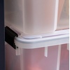 image:imageIRIS USA WeatherPro 74 Qt Storage Bins with Lids 4 Pack BPAFree Plastic Gasket Box with Tight Latch and Seal Stackable Nestable Tote Tub  ClearBlack74 Qt