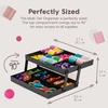 image:imageIRIS USA 2Tier Drawer Organizer Made in USA 22 Dividers 2Pack  White  Expandable MultiLevel Collapsible Organization Storage for Crafts Makeup Jewelry Office amp GarageCharcoal