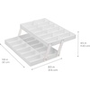 image:imageIRIS USA 2Tier Drawer Organizer Made in USA 22 Dividers 2Pack  White  Expandable MultiLevel Collapsible Organization Storage for Crafts Makeup Jewelry Office amp GarageWhite