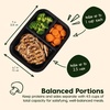 image:imageIRIS USA Meal Prep Containers 36oz  50 Pack 100Piece 2Compartment  Reusable Food Storage Containers with Lids Plastic Kitchen Food Prep To Go Lunch Box Microwave Freezer Dishwasher Safe36 Oz  3 comp