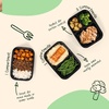 image:imageIRIS USA Meal Prep Containers 36oz  50 Pack 100Piece 2Compartment  Reusable Food Storage Containers with Lids Plastic Kitchen Food Prep To Go Lunch Box Microwave Freezer Dishwasher Safe34 Oz  1 comp
