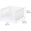 image:imageIRIS USA Modular Storage Organizer 2 Pack Made in USA Collapsible  Foldable With Stacking Pins ToolFree Closet Bathroom Laundry Organization21 Qt Basket  2 Pack