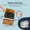 image:imageIRIS USA Modular Storage Organizer 2 Pack Made in USA Collapsible  Foldable With Stacking Pins ToolFree Closet Bathroom Laundry Organization21 Qt Basket  2 Pack